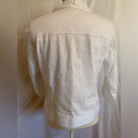 White and rhinestones jean jacket - Picture 3 of 5